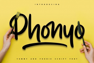 Phonyo | Foodie Script Font Font Download