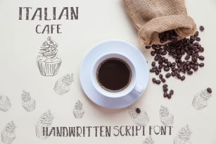 Italian cafe - Handwritten Script Font Font Download