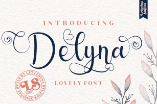 Delyna - Beautiful Lovely Script Font Font Download