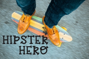 Hipster Hero: A Trendy Hand-Lettered Font Font Download