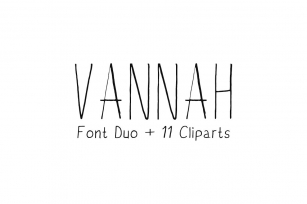 Vannah Font Duo + Bonus Clipart Font Download