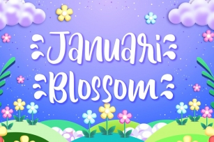 Januari Blossom | A Cute Handwritten Display Font Font Download