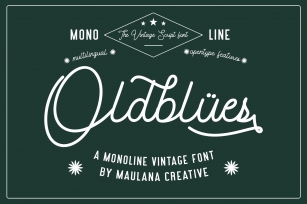 Oldblues Monoline Script Vintage Font Font Download