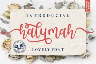 halymah - Beautiful Script Font Font Download
