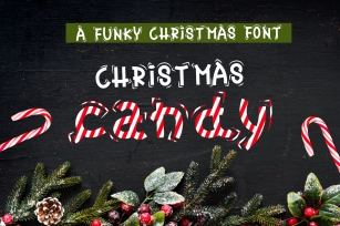 Christmas Candy - Decorative Font Font Download