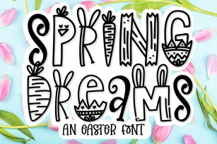 Spring Dreams - An Easter Word Art Font! Font Download