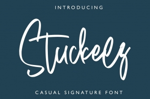 Stuckeez - Signature Font Font Download