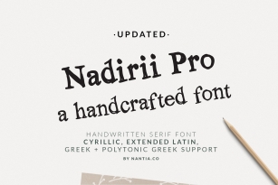 Nadirii Font | Handcrafted Font Download