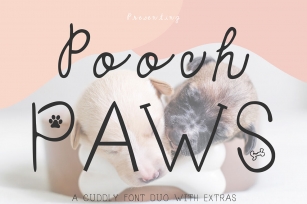 Pooch Paws - Font Duo With Doodles Font Download
