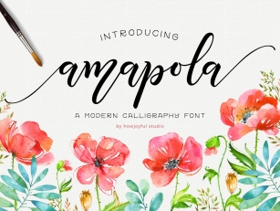 Amapola script font Font Download