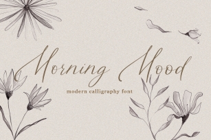 Morning Mood, calligraphy hand written font Font Download
