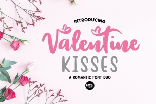 VALENTINE KISSES Valentines Day Font Duo Font Download