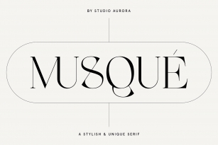 Musque Unique Elegant Display Font Font Download