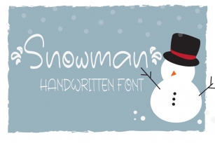 Snowman - Cute Handwritten Font Font Download