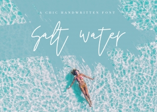Salt Water - Chic Handwritten Font Font Download
