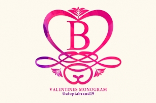 Valentines Monogram Font Download