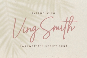 Ving Smith - Handwritten Font Font Download