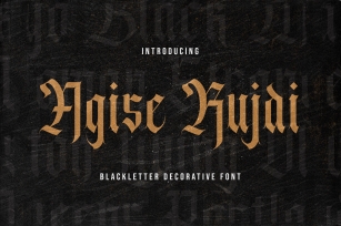 Agise Rujdi - Blackletter Decorative Font Font Download