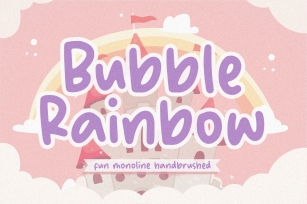 Bubble Rainbow Fun Monoline Handbrushed Font Font Download