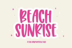 Beach Sunrise - Fun Handwritten Font Font Download