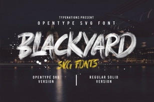 Blackyard OpenType - SVG Font Font Download