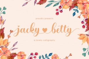 jacky betty | Lovely Calligraphy Font Download