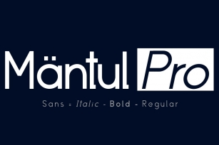 Mantul Pro - 19 Style font Font Download
