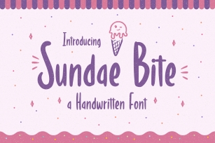 Sundae Bite - Fun Handwritten Font Font Download