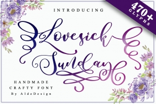 Lovesick Sunday - WEB FONT Font Download