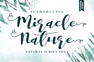 Miracle Nature - Beautiful Script Font Font Download