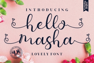 hello masha - Beautiful Lovely Script Font Font Download