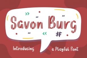 Savon Burg - Playful Display Font Font Download