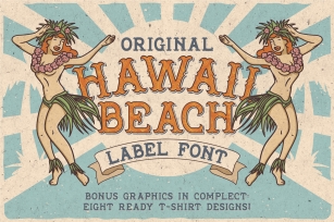 Hawaii Beach. Font &amp;amp; T-shirts Font Download