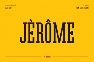 Jerome - Condensed Slab Serif Font Download
