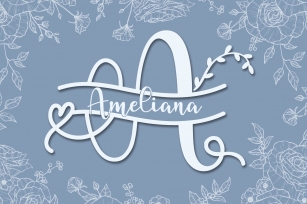 ameliana monogram Font Download