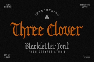 Three Clover | Blackletter Font Font Download