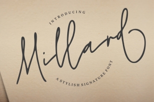 Millard | A Stylish Signature Font Font Download