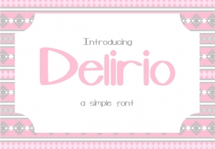 Delirio - Sans serif font Font Download
