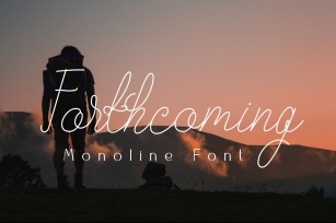 Forthcoming monoline font Font Download