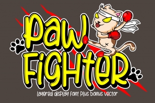 Paw Fighter + Bonus Vector Font Download