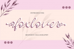 Foxlove | Modern Calligraphy Font Font Download