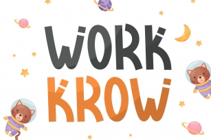Work Krow - Cute Display Font Font Download