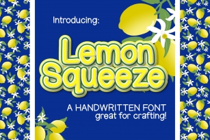 Lemon Squeeze - Clean hand lettered font for crafting Font Download
