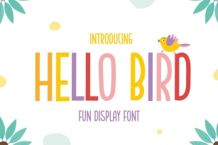 Hello bird - Fun Display Font Font Download