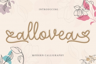 Allovea | Modern Calligraphy Font Font Download