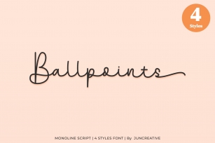 Ballpoints Monoline Script Font Download