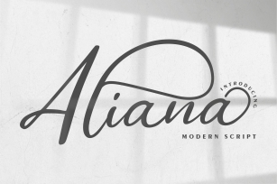 Aliana | Modern Script Font Font Download