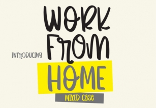 Work from Home Font Download