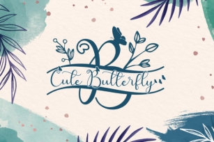 Cute Butterfly Monogram Font Download