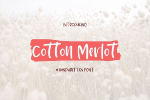 Cotton Merlot - a handwritten crafting font Font Download